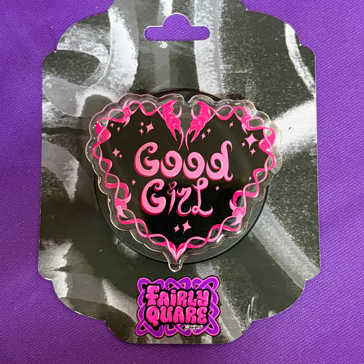 Good Girl Heart Magnetic Kindle Grip | Phone Grip | BookTok Gift for Her