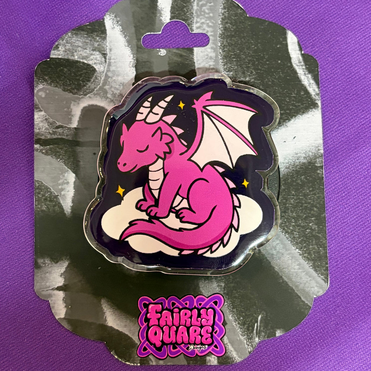 Sleeping Dragon Magnetic Kindle Grip | Fantasy Phone Grip | Romantasy Reader Gift