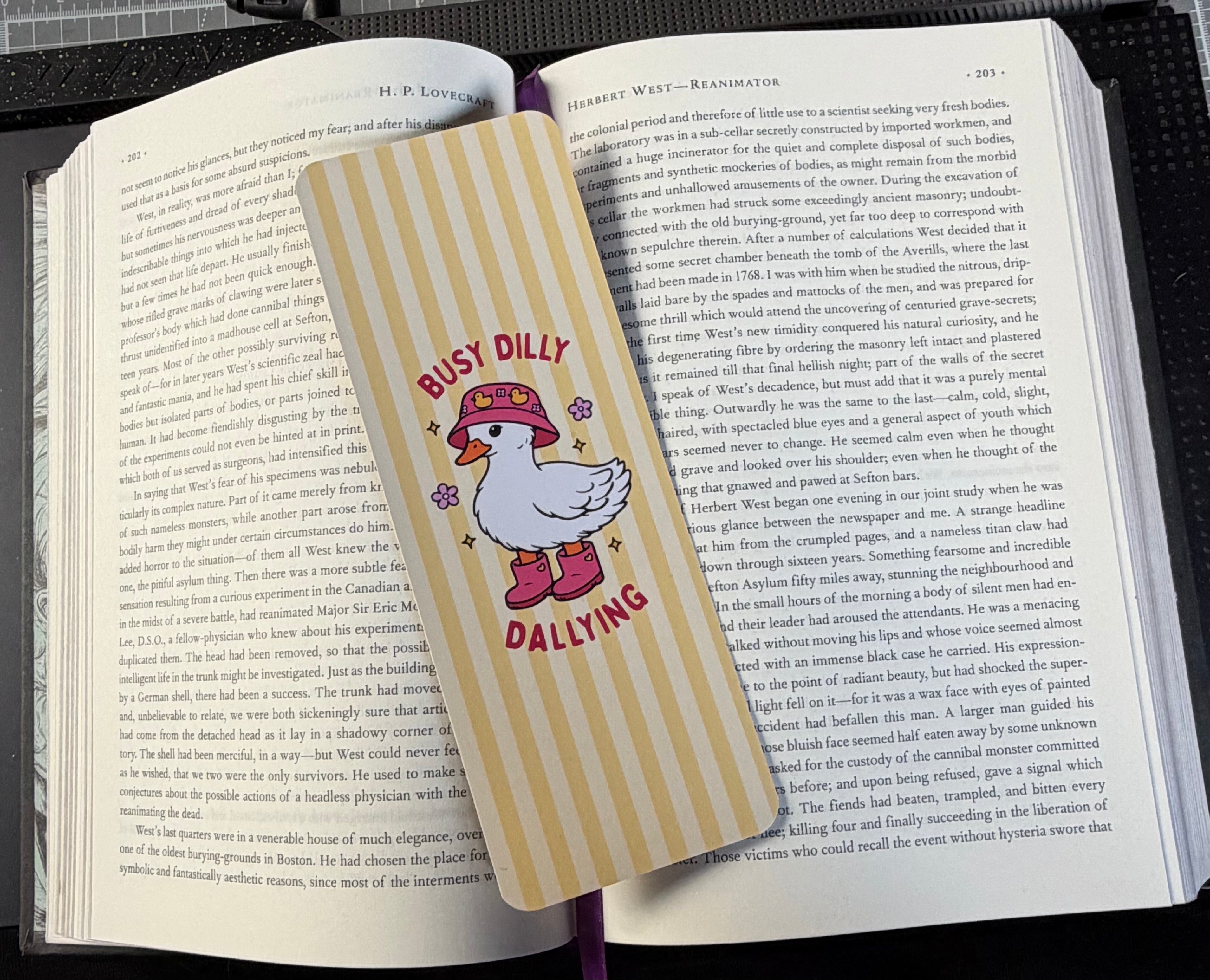 Busy Dilly Dallying Duck, Large Bookmark