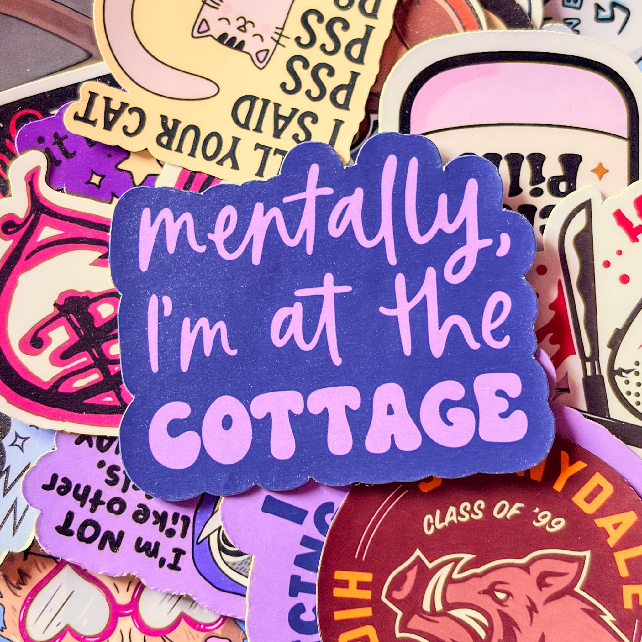 At the Cottage, Heated Rivalry, Single Sticker. Meet me at the cottage bookish sticker