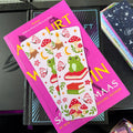 Bookish Woodland Frog, Bookmark. Soft cute, pastel, frog with books and mushrooms.