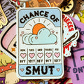 Chance of Smut, Single Sticker, bookish sticker