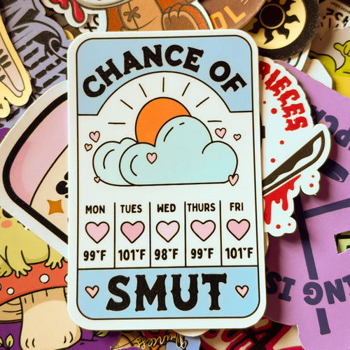 Chance of Smut, Single Sticker, bookish sticker