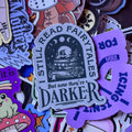 Dark Fairytales, Single Sticker. Dark romance, bookish, skull, books, roses