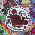 Dark Romance Bible, Single Sticker. Dark, gothic, roses