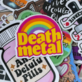 Death Metal Rainbow, Single Sticker. Cute. Funny. Music meme