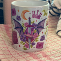 Fantasy Inspired Mug, bookish themed, sword, dragon