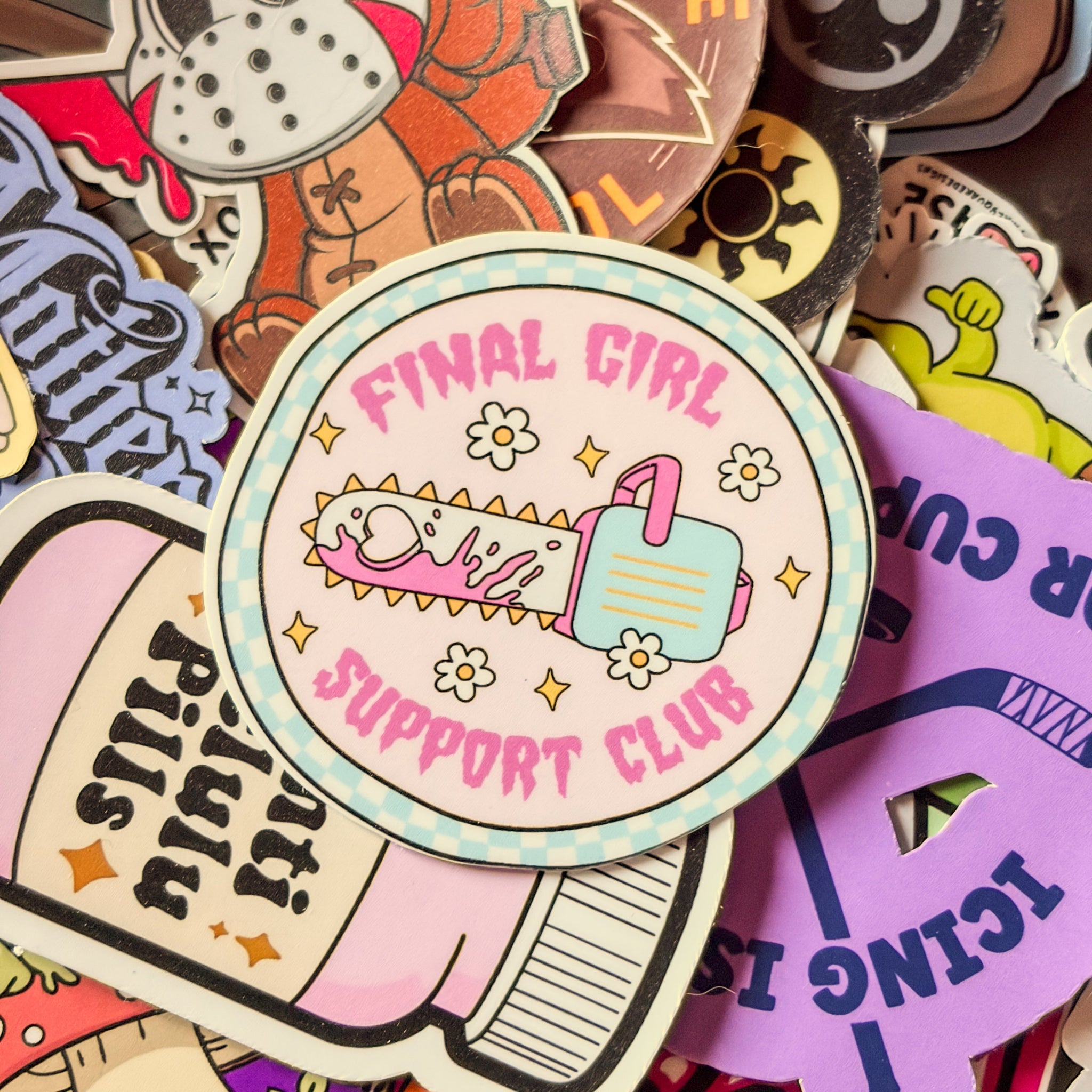 Final Girl Support Club, Single Sticker. Horror fan, film trope