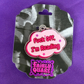 Pink speech-bubble USB-C Kindle and phone charm reading Fuck Off I’m Reading in dark pink lettering with purple and pink stars
