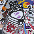 Good Girl Heart Cake, Single Sticker. Black white purple icing, dark romance theme