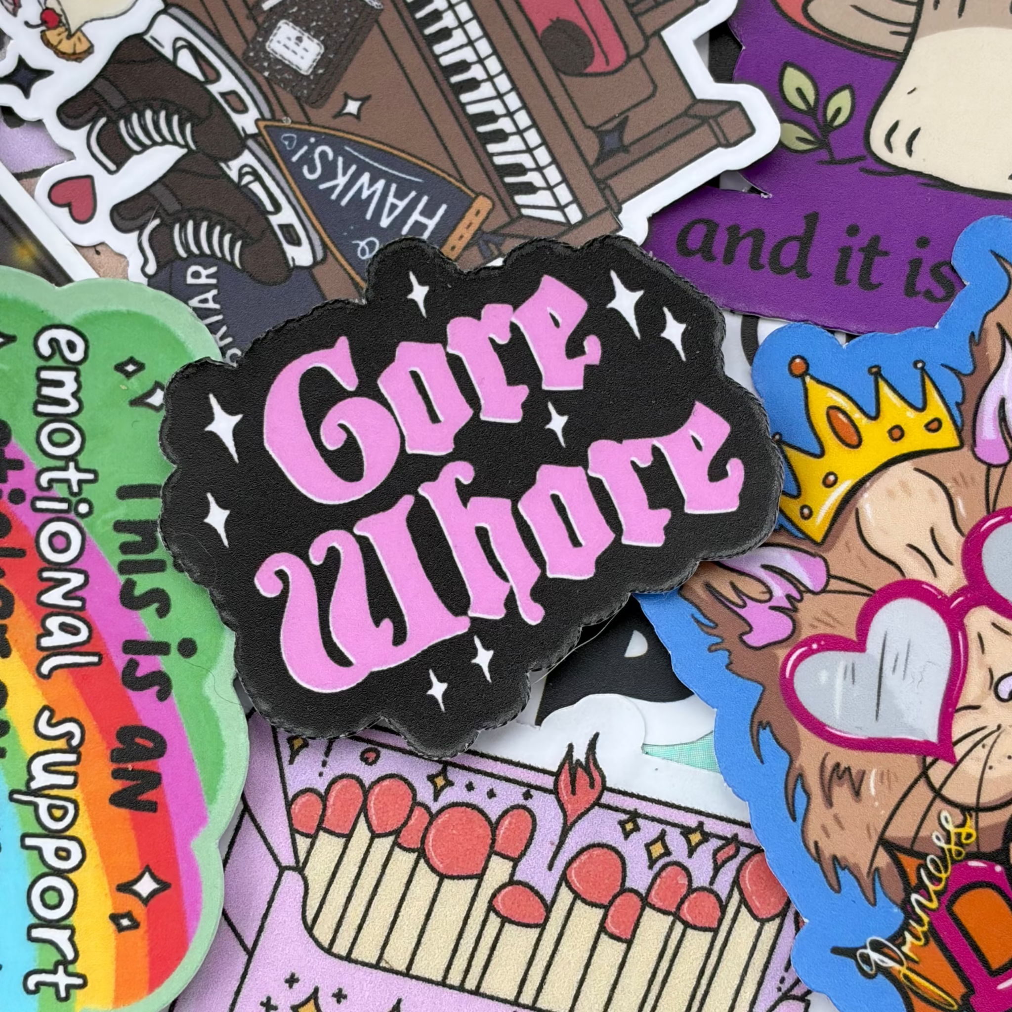 Gore Whore, Single Sticker, cute, horror