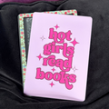 Hot Girls Read, Kindle Backing Insert. Hot pink and soft pink, stars. Bookish meme,

Made to order. Made to fit your specific model. Matte laminated for durability. Easy to install in a clear case.&nbsp;