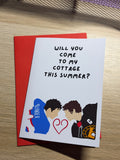 Hockey Romance, Greeting Card