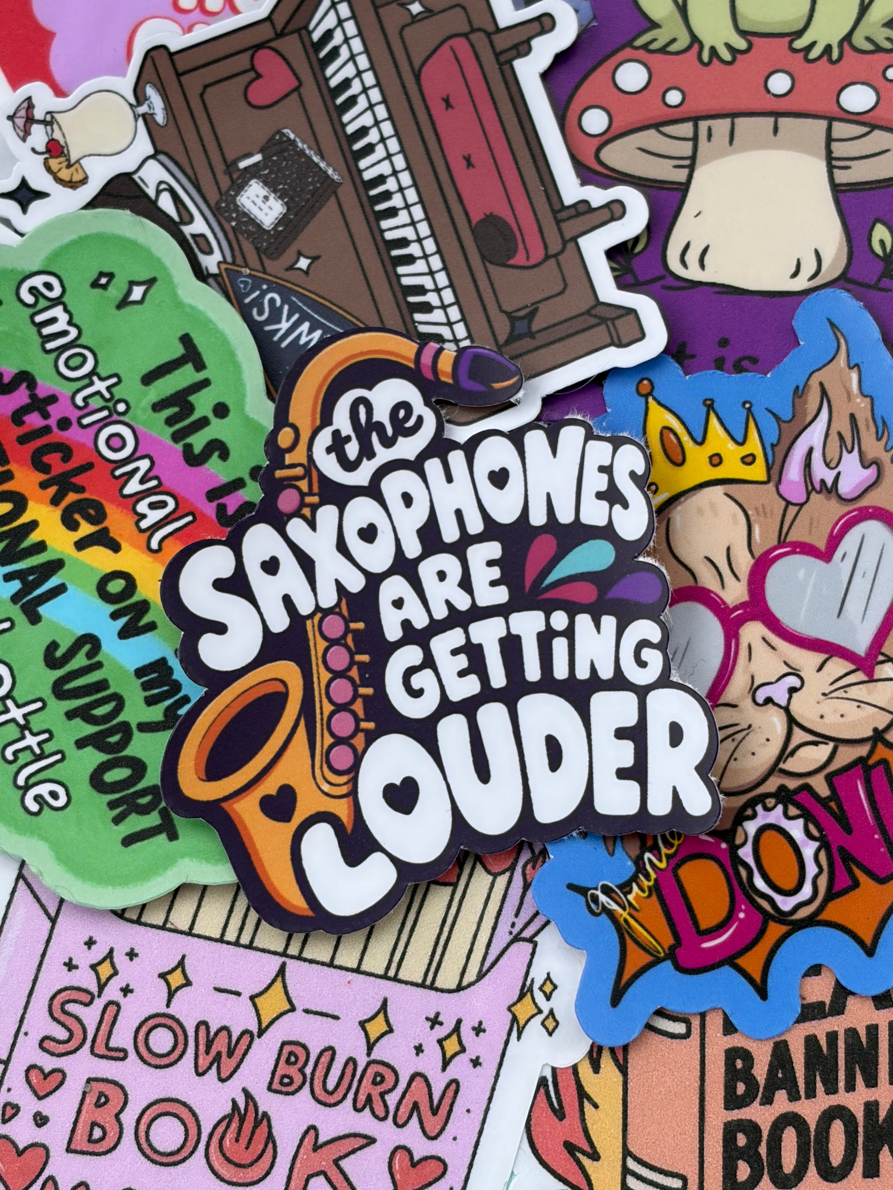 The Saxophones Are Getting louder, TikTok, Viral meme, Single Sticker