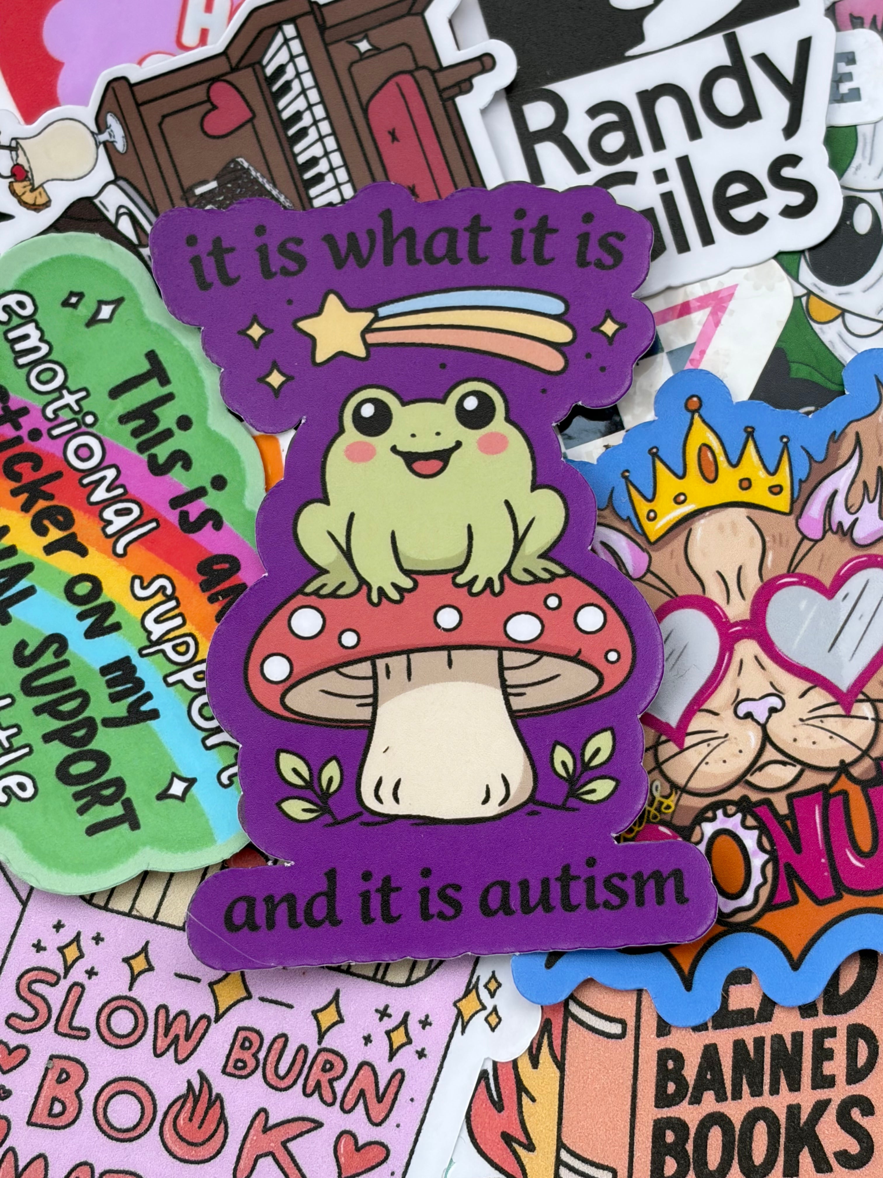 It’s Autism, Mushroom, Frog Single Sticker