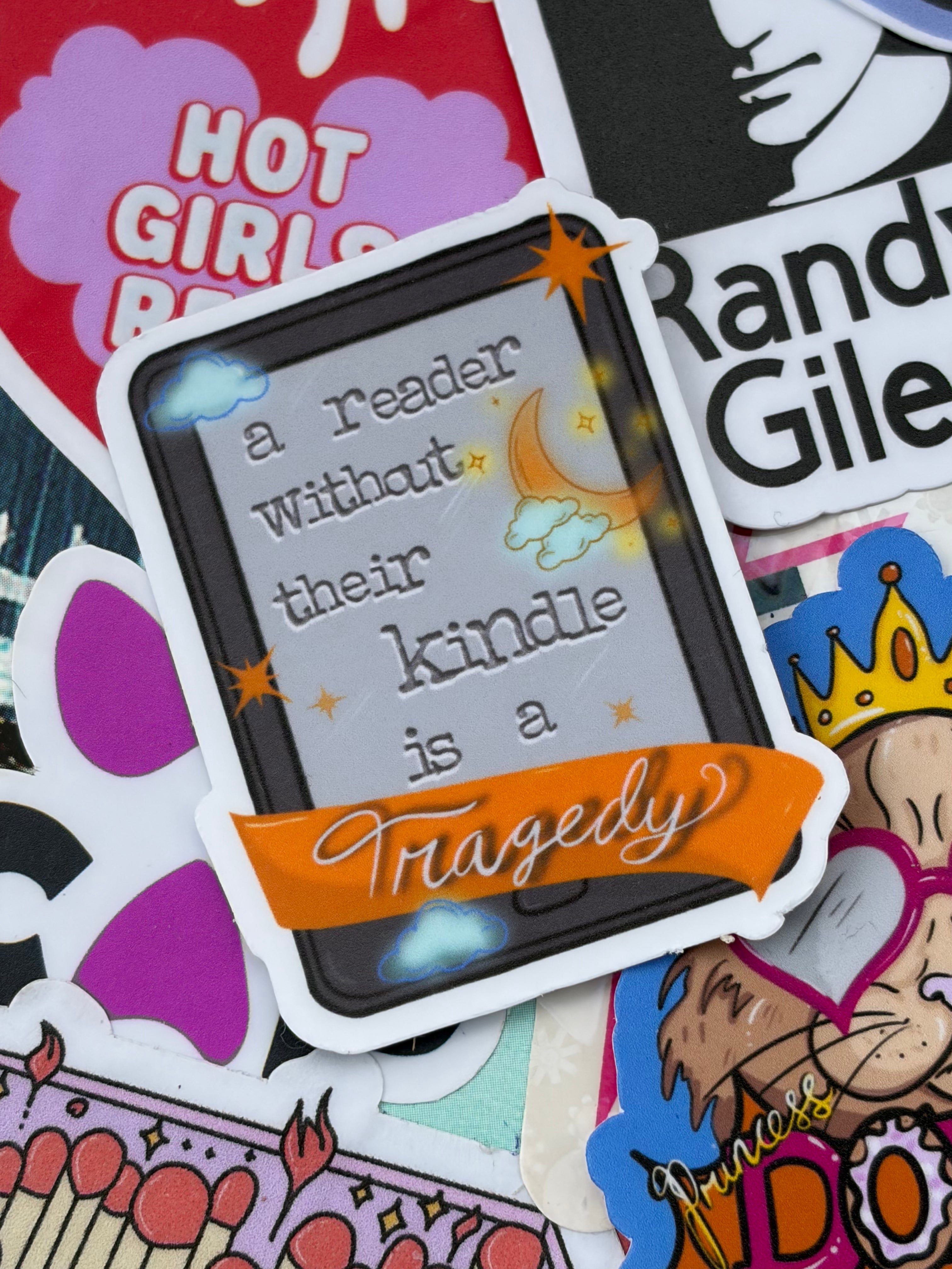 A Kindle Without It’s Reader is A Tragedy, Bookish Single Sticker