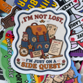 I’m on a Side Quest Backpack, Single Sticker, retro old school school bag