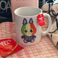 Irish labubu balaclava tricolour ceramic White Sublimated Mug