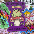 It’s Autism, Mushroom Frog Single Sticker, Funny Relatable, Neurodivergent, SPICY SHOOTING STAR CUTE FUNNY RELATABLE