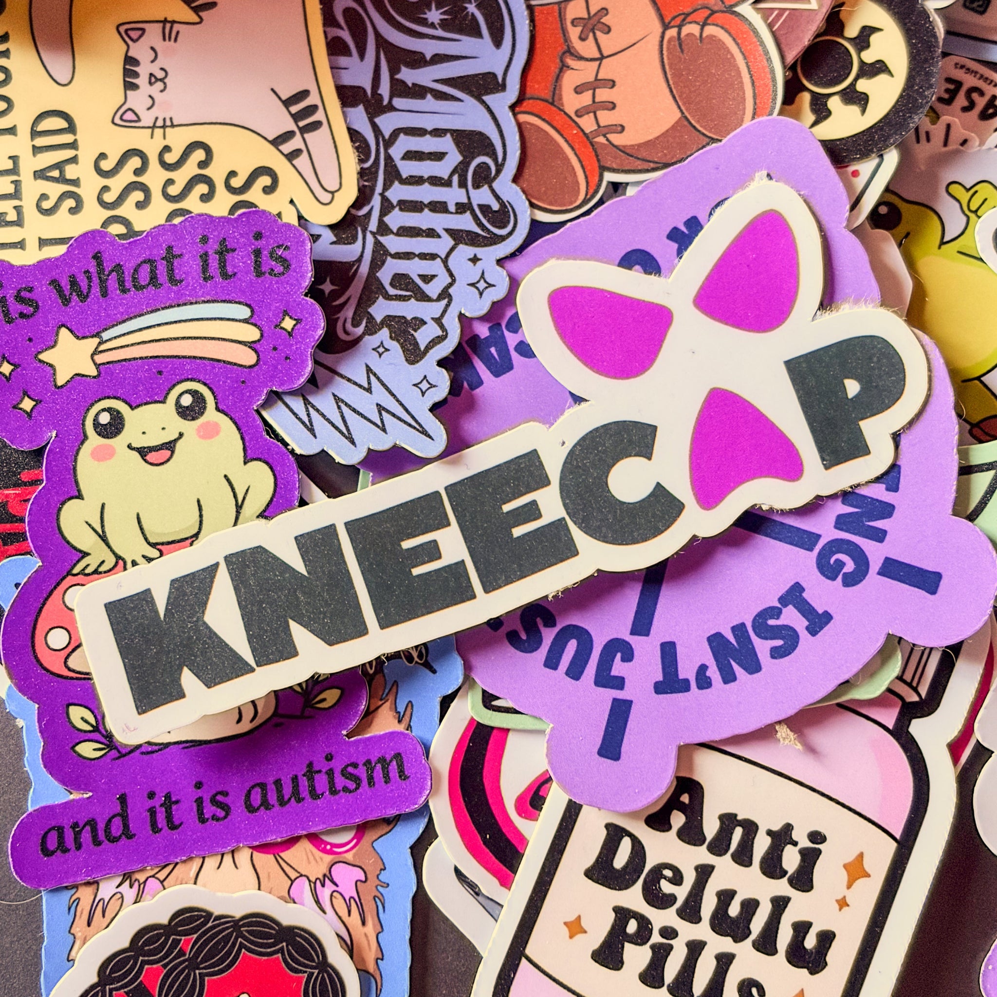 Kneecap Logo, Single Sticker pink