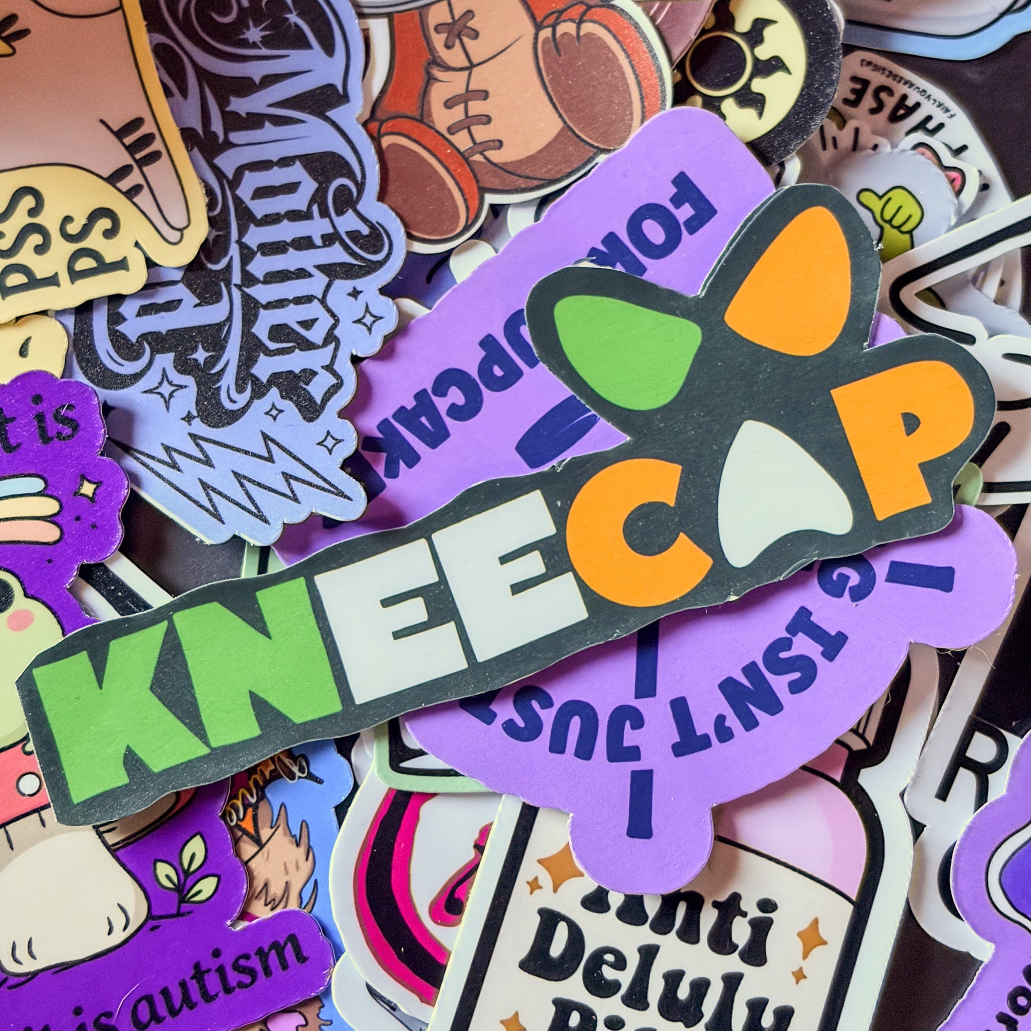 Kneecap Logo, Single Sticker tricolour