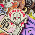 Love you to Pieces, Single Sticker, horror film lover, Jason, friday 13,  slasher