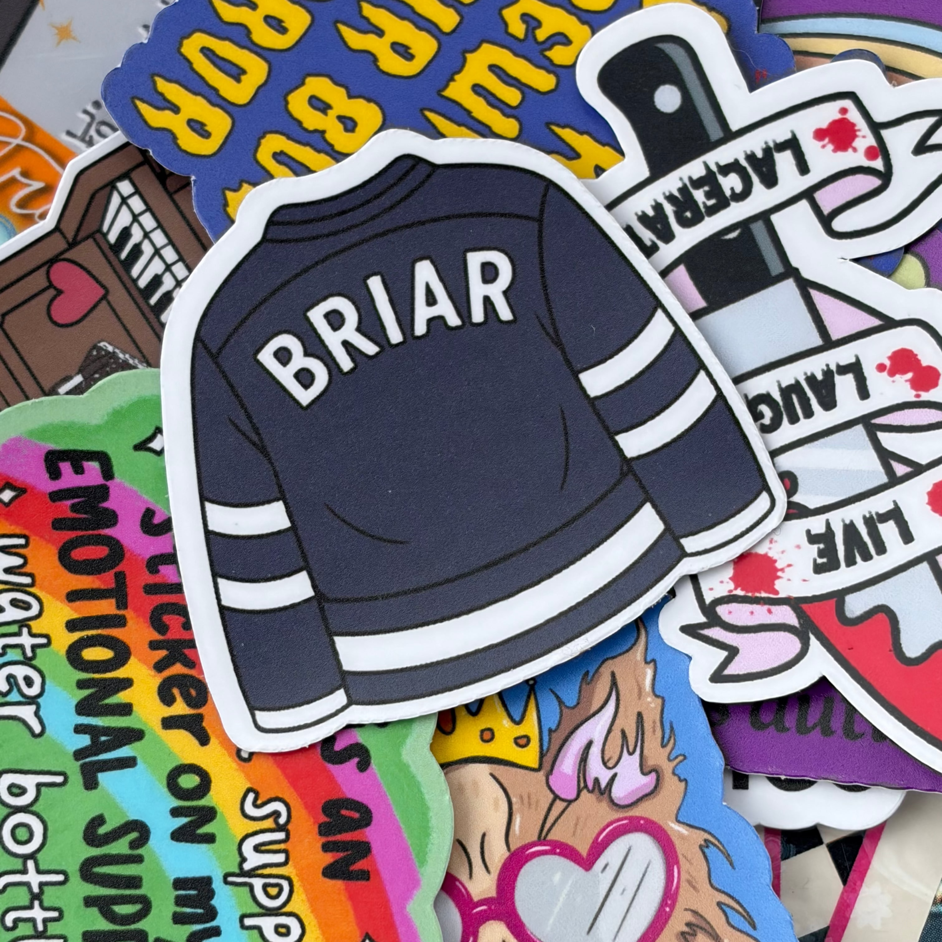 Off Campus, Briar Hockey Jersey, Single Sticker, bookish, hockey romance