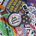 Side Quest Potion Bottle, Single Stickers. Magical, stars, fantasy meme