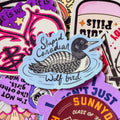 Stupid Canadian Wolfbird, Heated Rivalry, Single Sticker, water, duck, heated rivalry, funny bookish blue