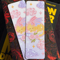 Summer Dragon, Standard Bookmark, kawaii, cartoon, colourful, fantasy, pink, purple, yellow, soft, clouds, stars