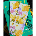 Summer Lemons, Standard Bookmark, yellow, purple, summery floral, fruits, trending, spring, summer, bookish