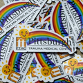 The Pitt - Logo Single Sticker, Pittsburgh emergency medicine, ER, medical drama, rainbow, sun, drama, 