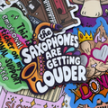 The Saxophones Are Getting louder, TikTok, Viral meme, Single Sticker COLOURFUL RAINBOW FUNNY STICCKER CARTOON