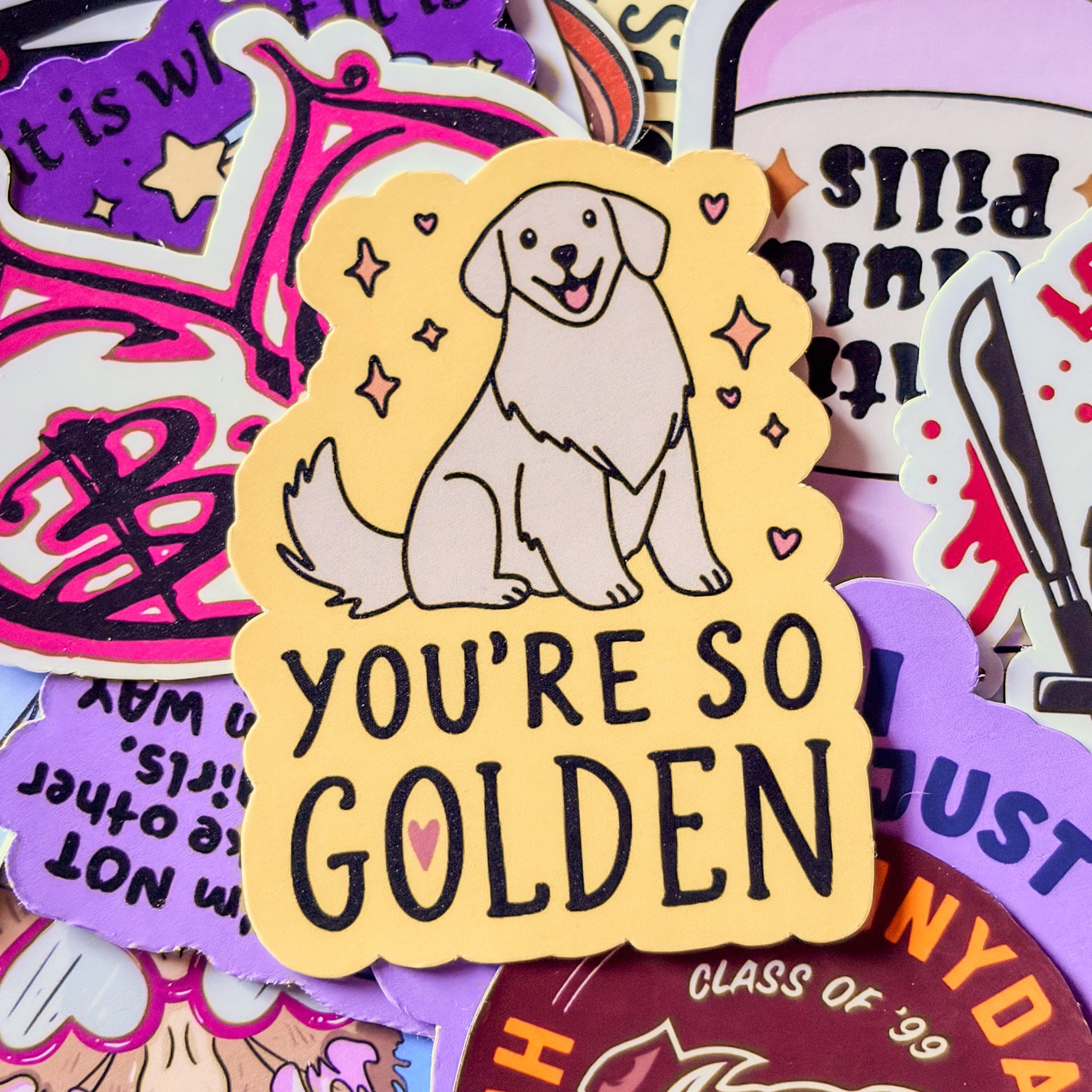 You’re so Golden, Retriever, Single Sticker. Harry styles, funny, cute, meme