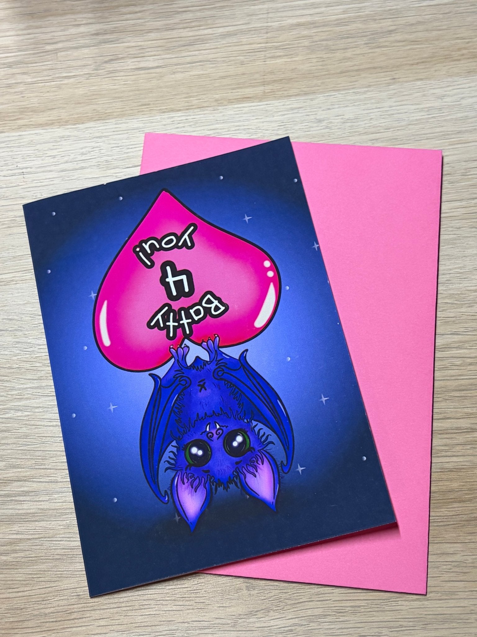 Batty 4 You, Valentine’s Card - Fairly Quare Designs