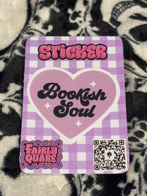 Bookish Soul Sticker - Fairly Quare Designs