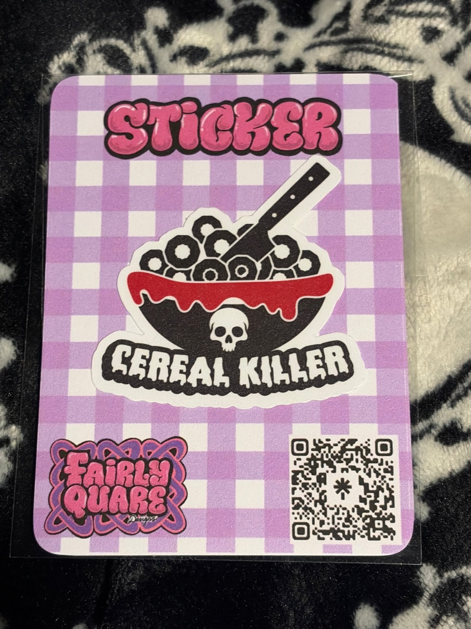 Cereal Killer Sticker - Fairly Quare Designs
