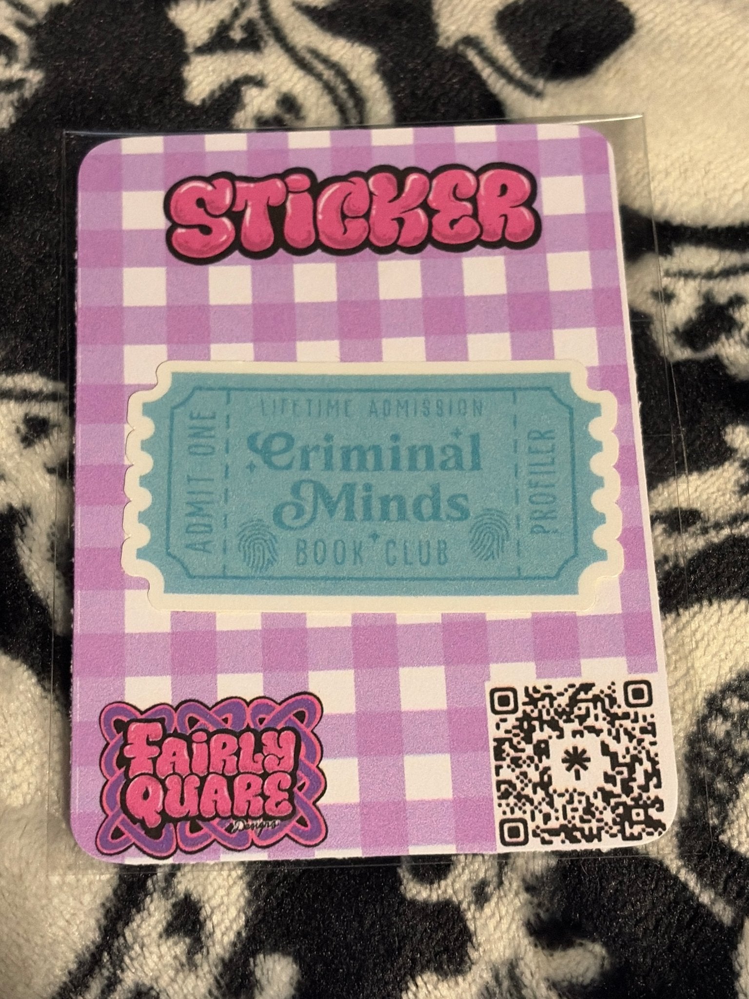 Criminal Minds Ticket Sticker - Fairly Quare Designs