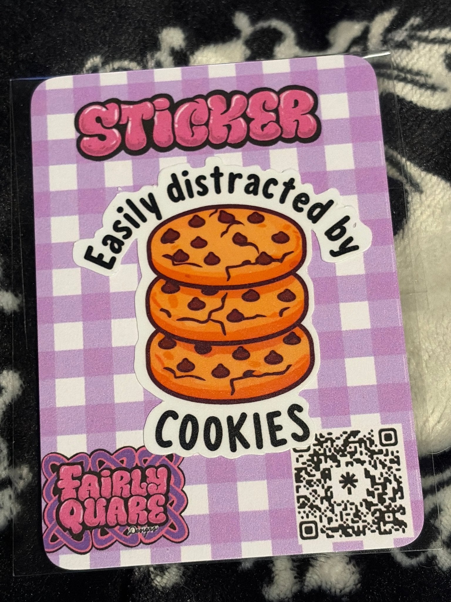 Distracted by Cookies Sticker - Fairly Quare Designs