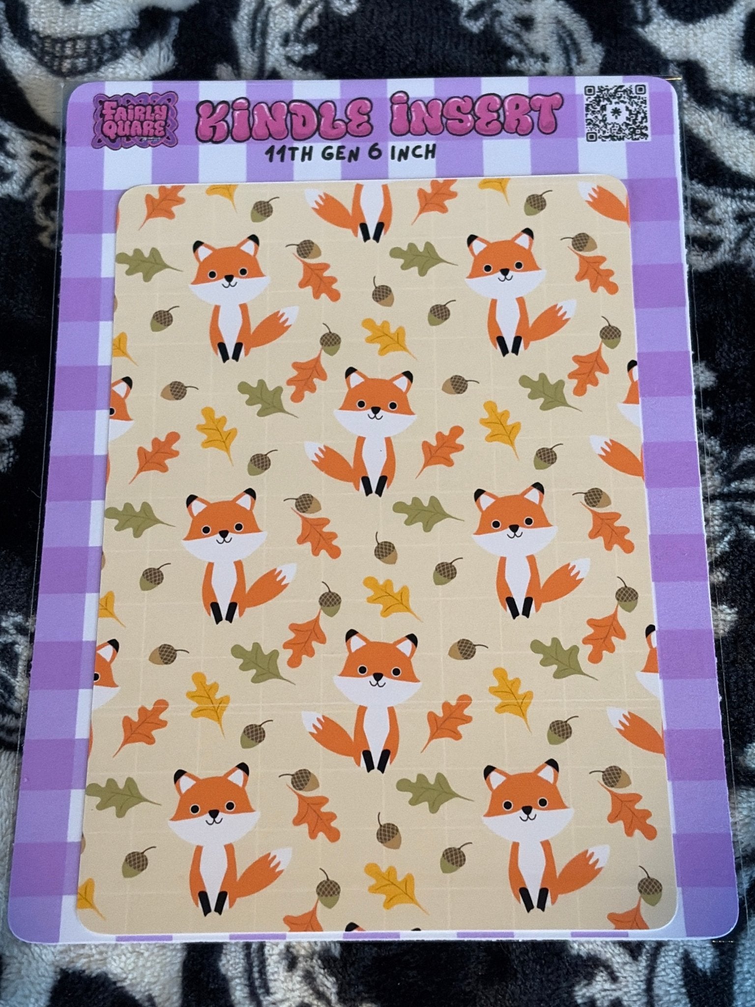 Foxes Kindle Insert - Fairly Quare Designs