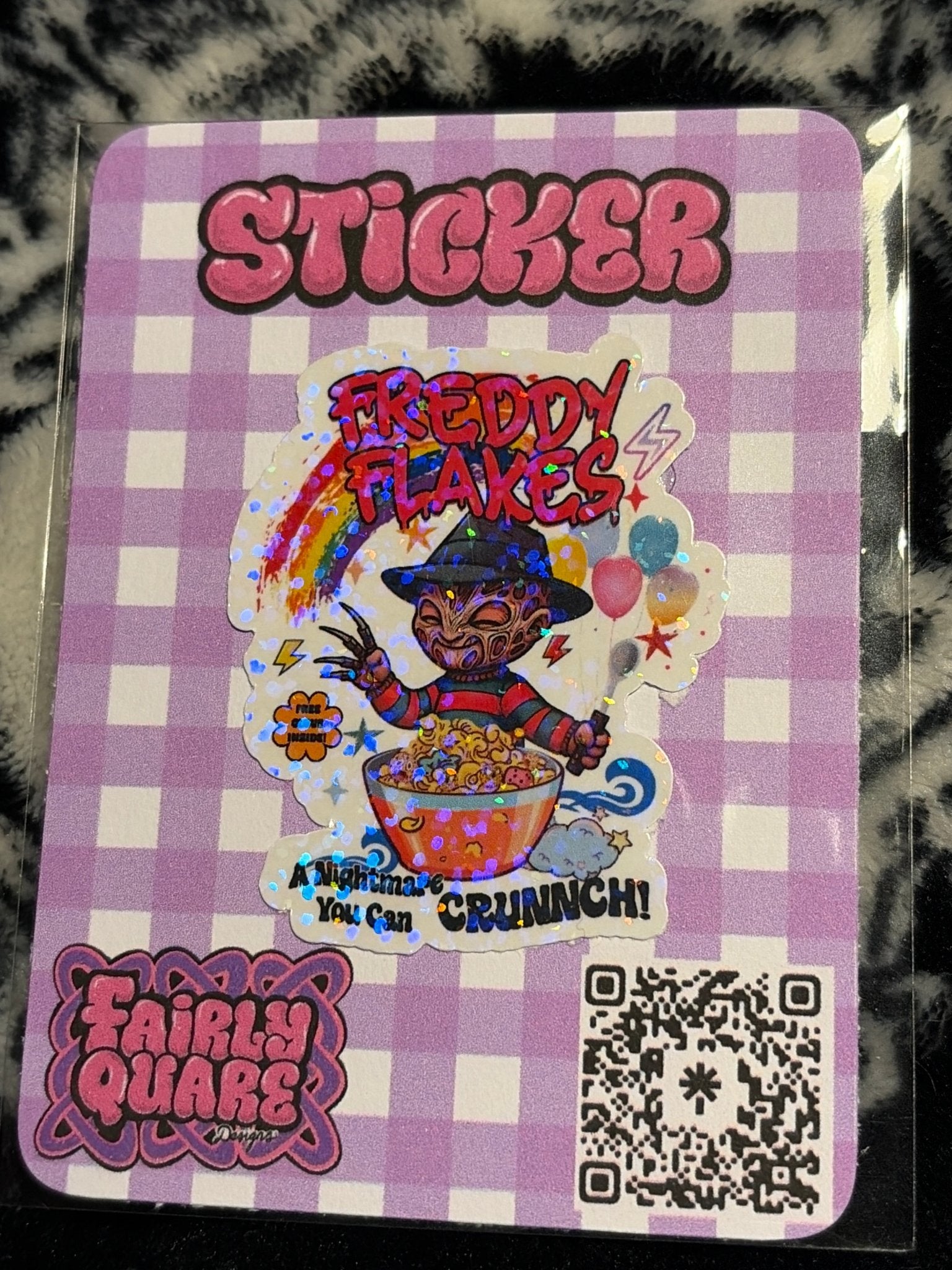 Freddy Flakes Sticker - Fairly Quare Designs
