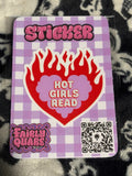 Hot Girls Read Heart Sticker - Fairly Quare Designs