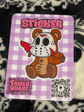 Jason Bear Sticker - Fairly Quare Designs