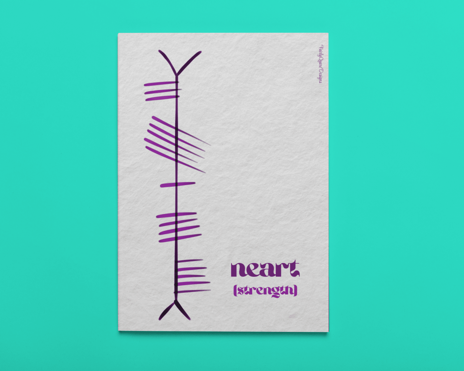 Neart - Ogham Print - Print - Fairly Quare Designs