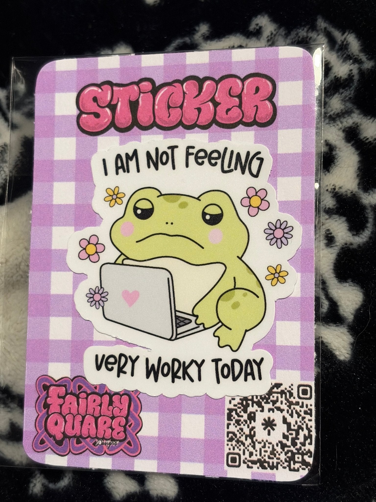 Office Frog Sticker - Fairly Quare Designs