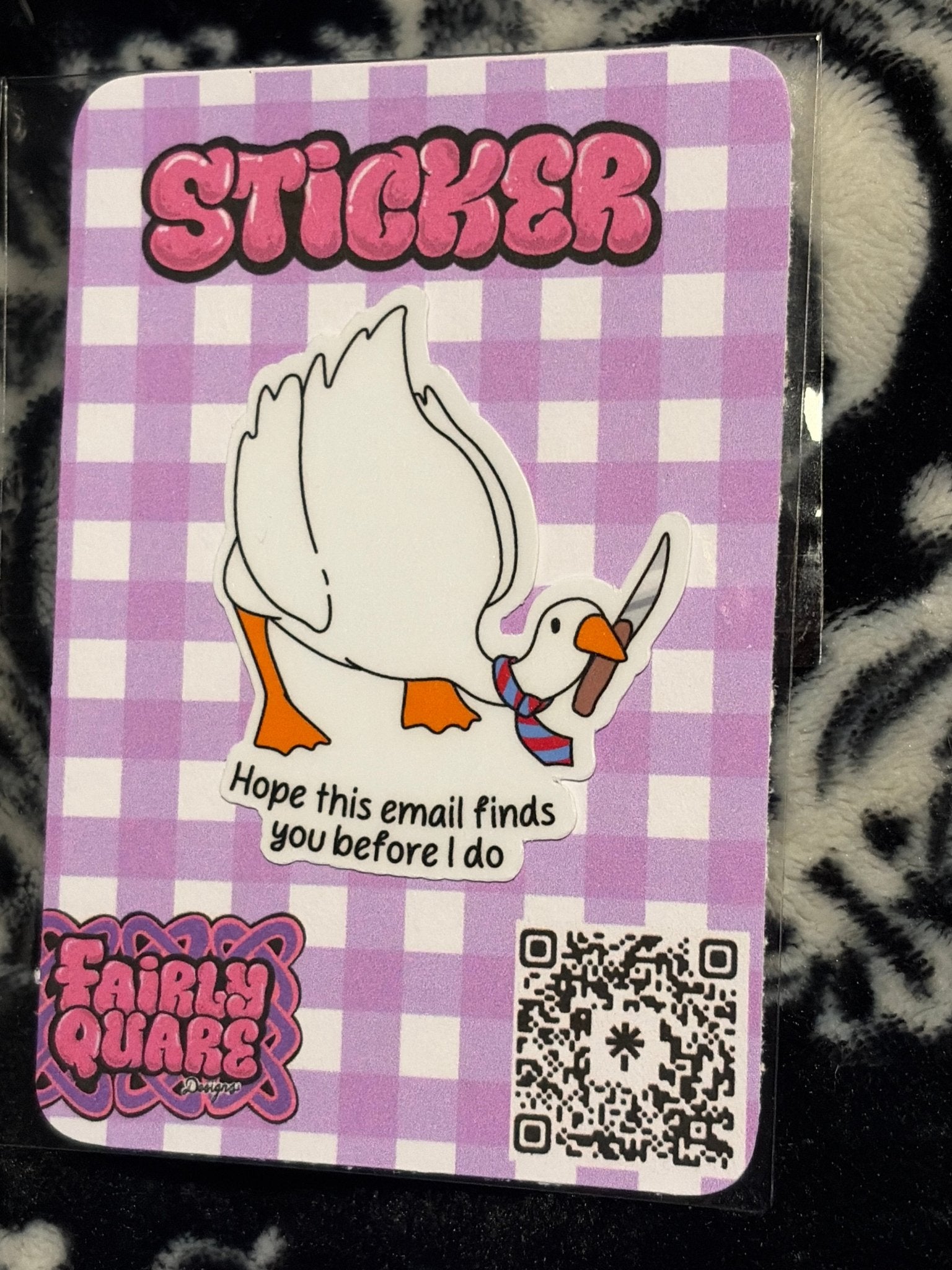 Office Goose Sticker - Fairly Quare Designs