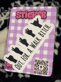 Out For A Walk Buffy Sticker - Fairly Quare Designs