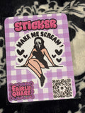 Scream Sticker - Fairly Quare Designs