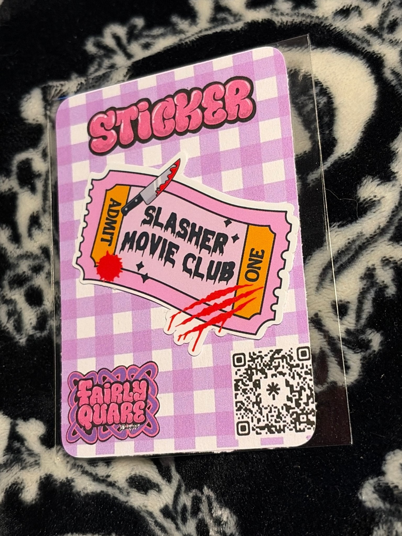 Slasher Movie Sticker - Fairly Quare Designs
