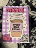 Speed Reader Sticker - Fairly Quare Designs